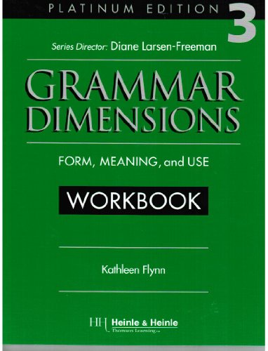 Beispielbild fr Grammar Dimensions 3, Platinum Edition Workbook zum Verkauf von Wonder Book