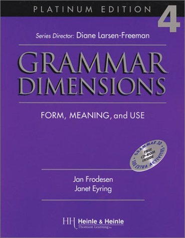 9780838402863: Grammar Dimensions - 4 - Platinum Edition - Form Meaning andUse with Software