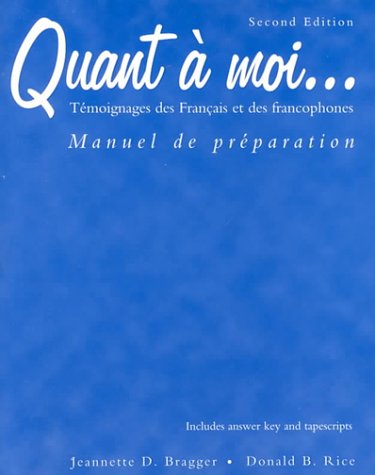 Imagen de archivo de Workbook for Quant a Moi.: Temoignages Des Francais Et Des Francophones, 2nd a la venta por ThriftBooks-Atlanta