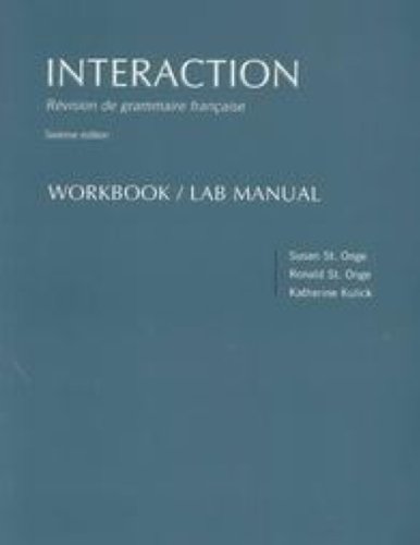 Beispielbild fr Workbook/Lab Manual for Interaction: Revision de Grammaire Francaise, 6th zum Verkauf von ThriftBooks-Dallas