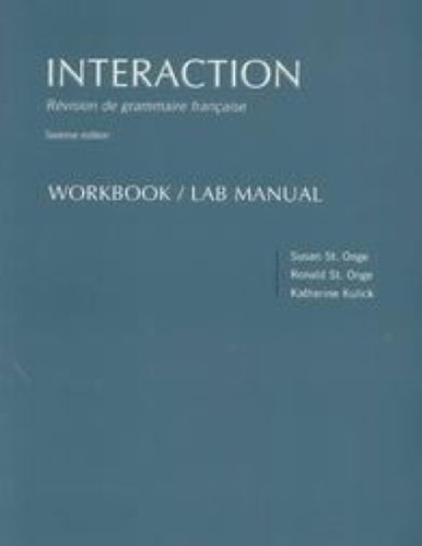 Stock image for Workbook/Lab Manual for Interaction: Revision de grammaire franÃ§aise, 6th for sale by Discover Books
