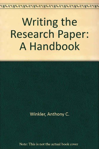 Stock image for Writing the Research Paper: A Handbook, 6th for sale by a2zbooks