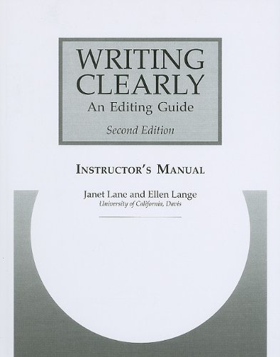 9780838409855: Writing Clearly - Teacher Manual - An Editing Guide
