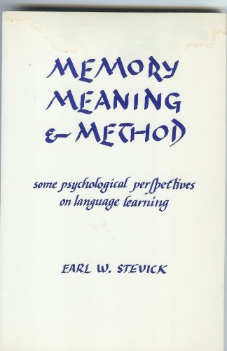 9780838427736: Memory, Meaning and Method
