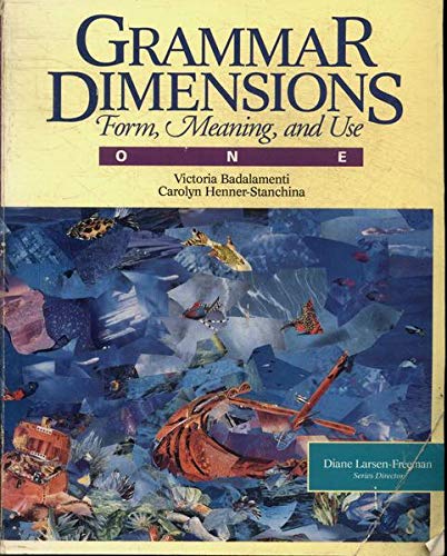 Beispielbild fr Grammar Dimensions: Form, Meaning, And Use zum Verkauf von GF Books, Inc.