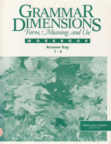 9780838443569: Answer Key for Grammar Dimensions Workbook 1-4: Workbooks 1-4