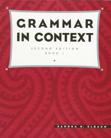 Imagen de archivo de Grammar in Context, Book 1 a la venta por HPB-Red
