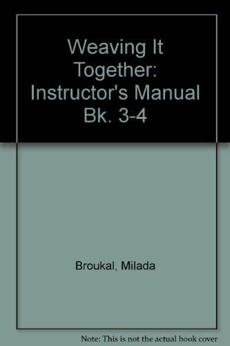 9780838448212: Instructor's Manual (Bk. 3-4) (Weaving it Together)