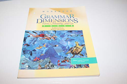 Stock image for Grammar Dimmensions Workbooks P Workbook 3: (workbooks 1P4) for sale by Wonder Book