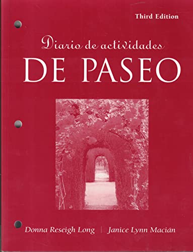 Beispielbild fr Diario de Actividades (with Audio CD) for de Paseo: Curso Intermedio de Espanol, 3rd [With CD (Audio)] zum Verkauf von ThriftBooks-Atlanta