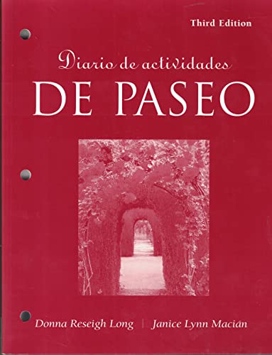 Imagen de archivo de Diario de Actividades (with Audio CD) for de Paseo: Curso Intermedio de Espanol, 3rd [With CD (Audio)] a la venta por ThriftBooks-Atlanta