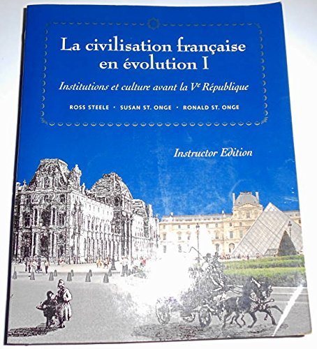 Stock image for LA Civilsation Francaise for sale by GF Books, Inc.