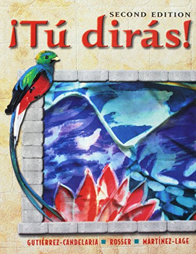 Beispielbild fr Tu diras!: Introduccion a la lengua y cultura hispanicas (Spanish Edition) zum Verkauf von Wonder Book