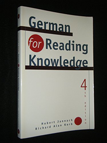 Stock image for German for Reading Knowledge for sale by Better World Books: West
