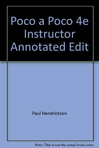 Imagen de archivo de Poco a Poco 4e Instructor Annotated Edit a la venta por HPB-Red