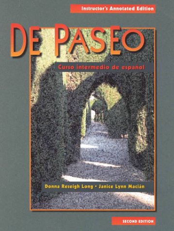 Imagen de archivo de De Paseo: Instructors Annotated Edition a la venta por a2zbooks