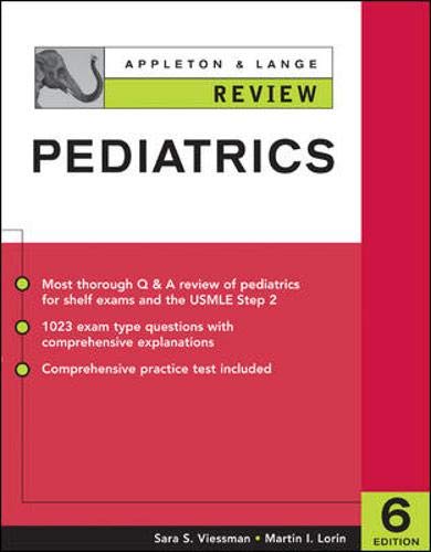 Stock image for Appleton & Lange Review of Pediatrics (Appleton & Lange Review Book Series) for sale by HPB-Red