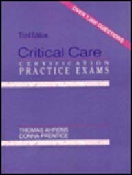 Beispielbild fr Critical Care: Certification Practice Exams zum Verkauf von Wonder Book