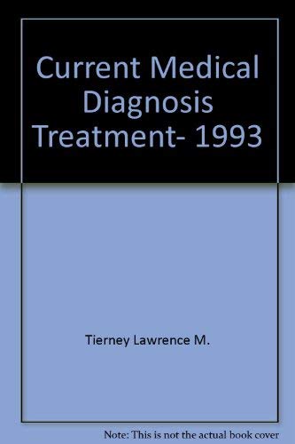 Stock image for Current Medical Diagnosis Treatment, 1993 for sale by ThriftBooks-Dallas