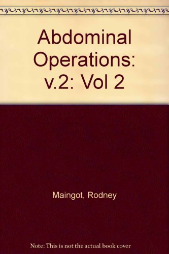 Stock image for Abdominal Operations: Vol 2 for sale by HPB-Red