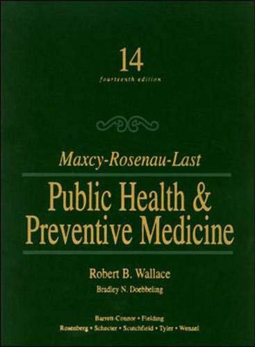 Beispielbild fr Maxey-Rosenau-Last Public Health & Preventive Medicine zum Verkauf von ThriftBooks-Dallas