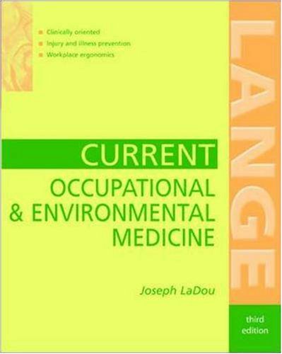 Imagen de archivo de Current Occupational & Environmental Medicine (Lange Medical Books) a la venta por HPB-Red