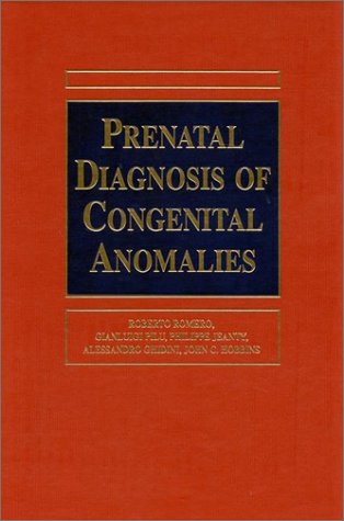 Imagen de archivo de Prenatal Diagnosis of Congenital Anomalies a la venta por Better World Books