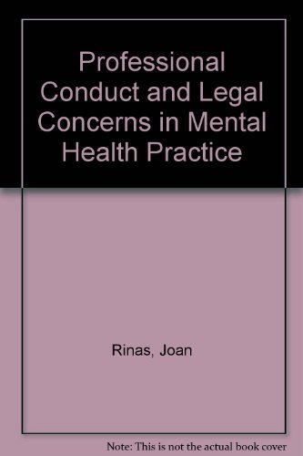 Beispielbild fr Professional Conduct and Legal Concerns in Mental Health Practice zum Verkauf von Bingo Used Books