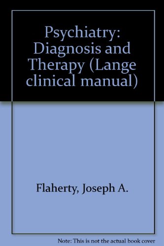 9780838580110: Psychiatry: Diagnosis and Therapy