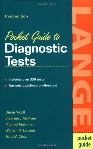 Imagen de archivo de Pocket Guide to Diagnostic Tests a la venta por Better World Books