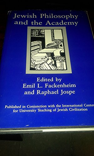 Beispielbild fr Jewish Philosophy and the Academy zum Verkauf von Zubal-Books, Since 1961