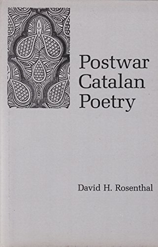 Stock image for Postwar Catalan Poetry for sale by Recycle Bookstore