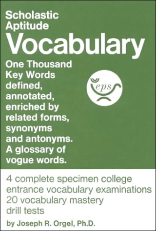 Stock image for Scholastic Aptitude Vocabulary for sale by ZBK Books