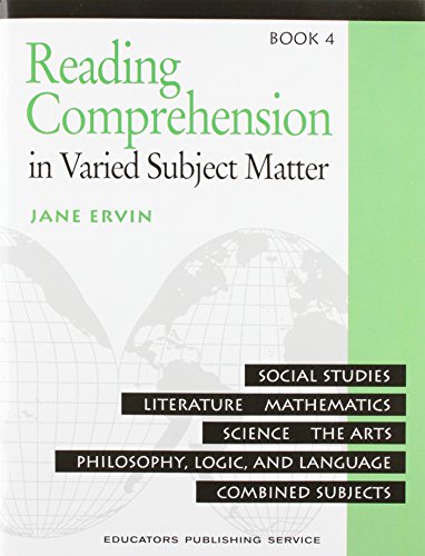 9780838806036: Reading Comprehenion in Varied Subject Matter: Book 4 : Social Studies, Literature, Mathematics, Sciience, The Arts, Philosophy, Logic, and Language, Combined Subjects