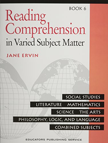 Imagen de archivo de Reading Comprehension Book 6: In Varied Subject Matter a la venta por BooksRun