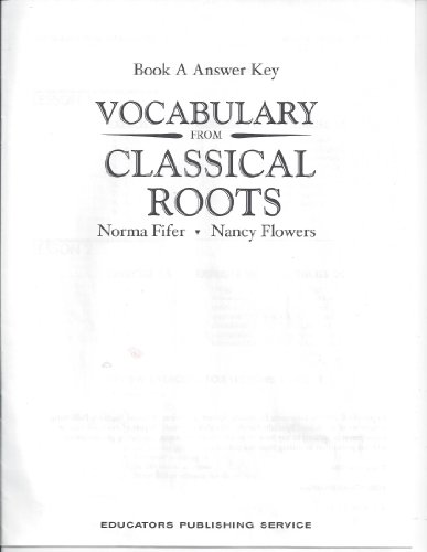 Stock image for Vocabulary from Classical Roots a: Answer Key for sale by BooksRun