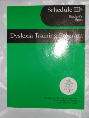 Beispielbild fr Dyslexia Training Pgm/Schedule Iib zum Verkauf von HPB-Red