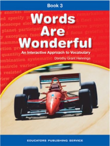 Stock image for Words are Wonderful Book 3: An Interactive Approach to Vocabulary for sale by SecondSale