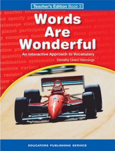 Stock image for Words Are Wonderful Teacher 3 Grd 5 for sale by ThriftBooks-Dallas