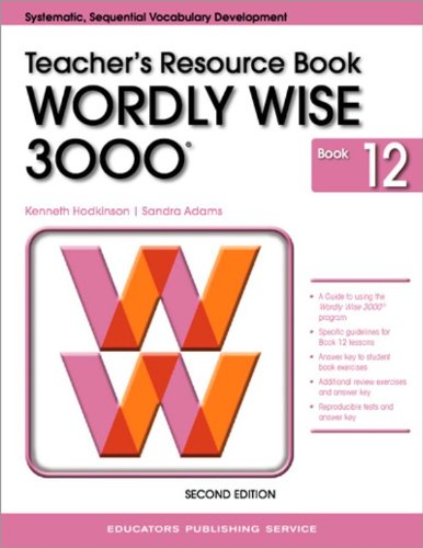 9780838828434: Wordly Wise 3000 Book 12 Teacher Resource Book 2nd Edition
