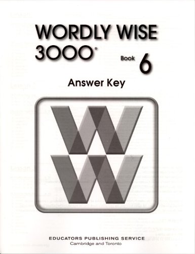 9780838828502: Wordly Wise 3000: Book 6 Answer Key