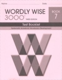 Stock image for Wordly Wise 3000 Book 7 Test for sale by Better World Books