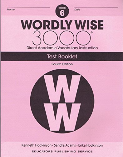 Stock image for Wordly Wise, Grade 6 Test Booklet for sale by GF Books, Inc.