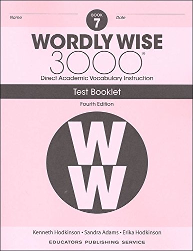 Stock image for Wordly Wise, Grade 7 Test Booklet for sale by Goodwill Books