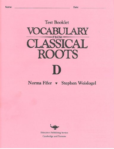Stock image for Vocabulary from Classical Roots Test D/S for sale by HPB-Red