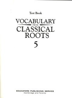 Stock image for Vocabulary from Classical Roots - Test (5) for sale by Books of the Smoky Mountains