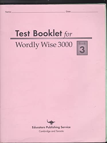 9780838883334: Wordly Wise 3000 Test Booklet, Book 3 Grade 6