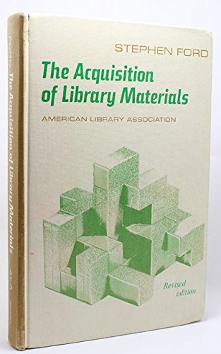 Stock image for The Acquisition of Library Materials. for sale by Eryops Books