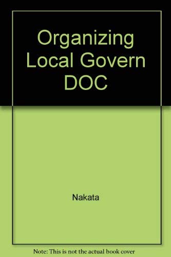 9780838902844: Organizing a local government documents collection