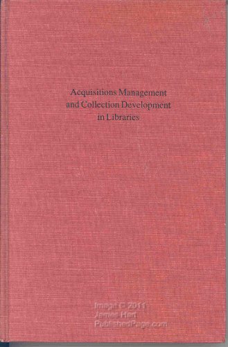 Stock image for Acquisitions management and collection development in libraries for sale by HPB-Red